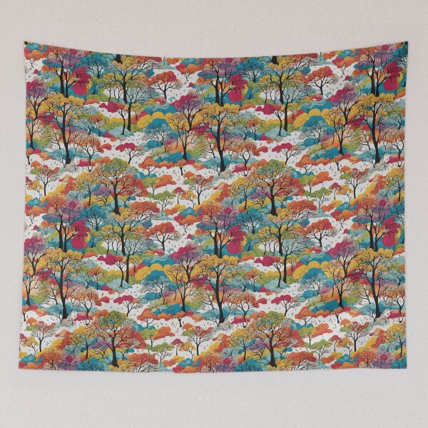 Item preview, Colorful Trees pattern designed and sold by DJALCHEMY.