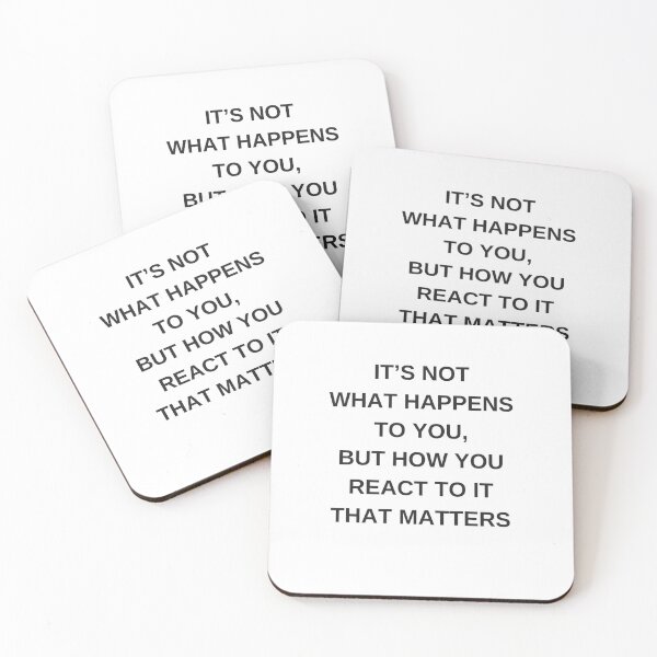Item preview, Stoic Wisdom Quotes - It is not what happens to you but how you react to it that matters designed and sold by Inspirationmotivation.