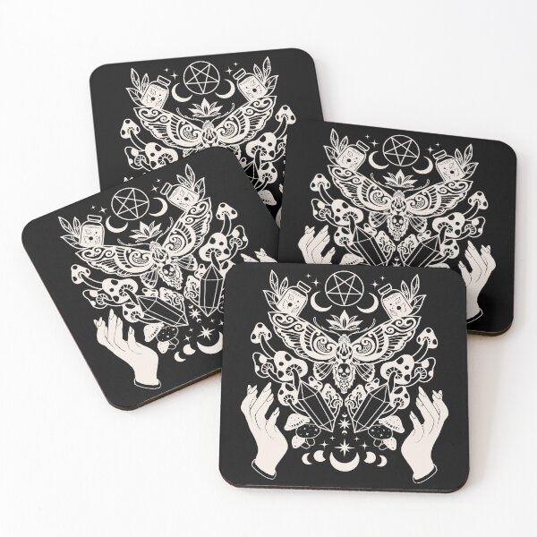 Item preview, Dark Celestial Witchy Magic Moon Phases Luna Moth designed and sold by HayleeDesigns.
