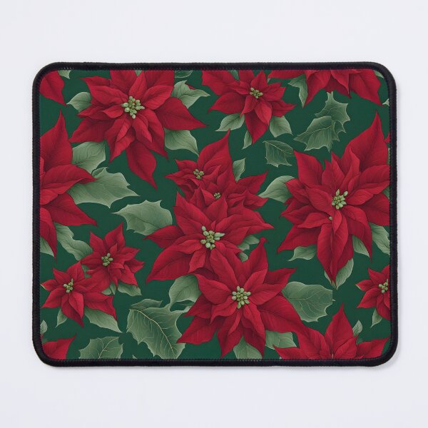Item preview, A seamless pattern of elegant poinsettia flowers designed and sold by theredsharp.