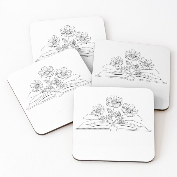 Item preview, Open Book With Flowers designed and sold by DESIGNERSSHOPP.