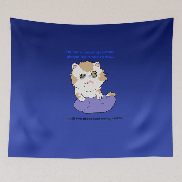 Item preview, Wise Cat: Not a morning person designed and sold by OliverIlustra.