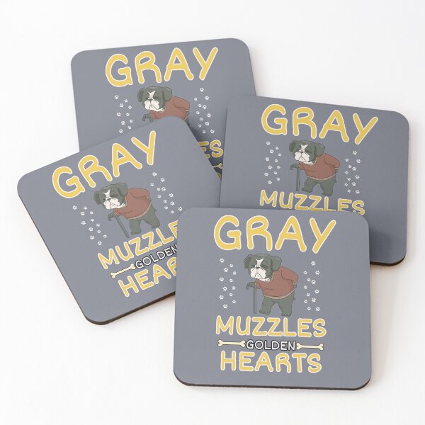 Item preview, Gray Muzzles, Golden Hearts designed and sold by DesignDazzles.