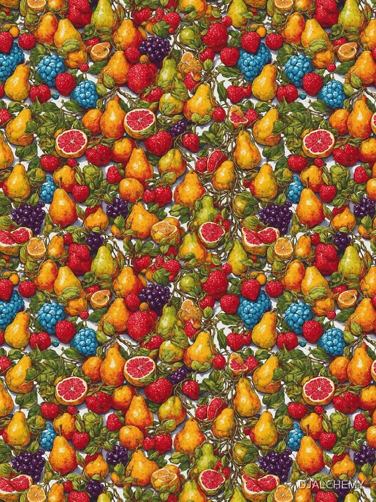 Thumbnail 4 of 4, A-Line Dress, Fruit pattern designed and sold by DJALCHEMY.