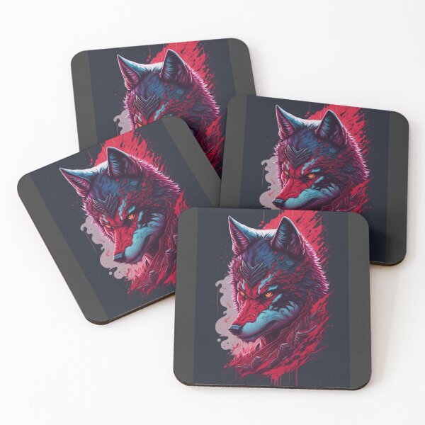 Item preview, A detailed illustration face evil ninja wolf designed and sold by Miriamgreene.