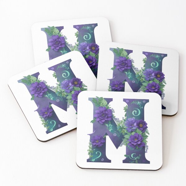 Item preview, Letter M art floral designed and sold by Kodchaporn-P.