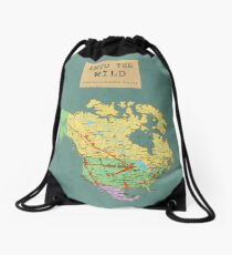 Into the wild Drawstring Bag