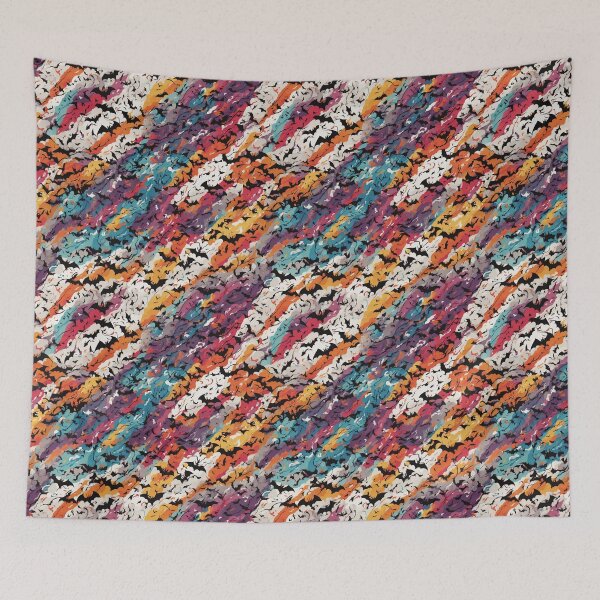 Item preview, Bats on a colorful background pattern designed and sold by DJALCHEMY.