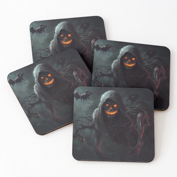 Item preview, Halloween scary ghost with evil skull designed and sold by JackFreestone.