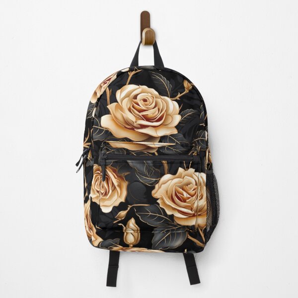 Item preview, Golden Rose with black leaves pattern, classic vintage design designed and sold by Vindbult.