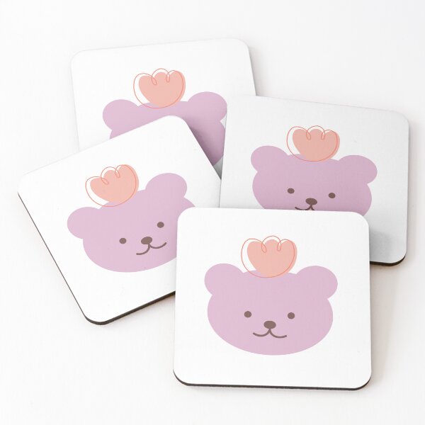 Item preview, Purple Bear with Red Flower designed and sold by sleepycharis.