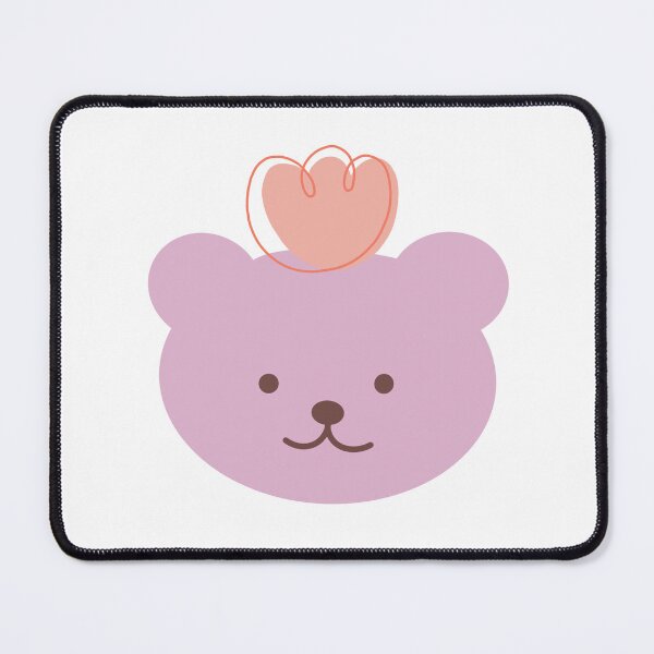 Item preview, Purple Bear with Red Flower designed and sold by sleepycharis.