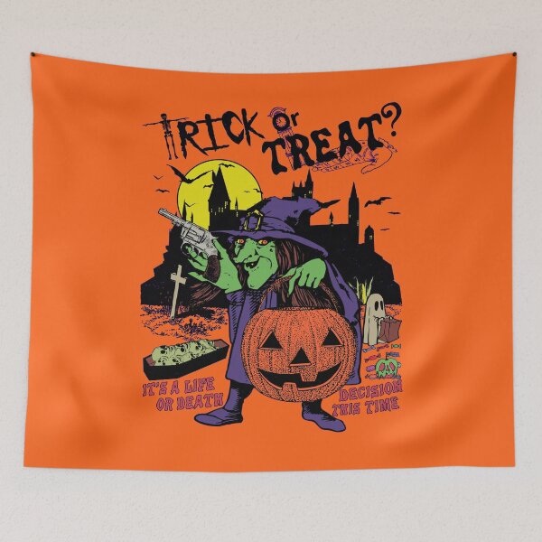 Item preview, Trick Or Treat? It's A Life Or Death Decision This Time - Spooky Halloween Witch Horror Goth Design designed and sold by blueversion.