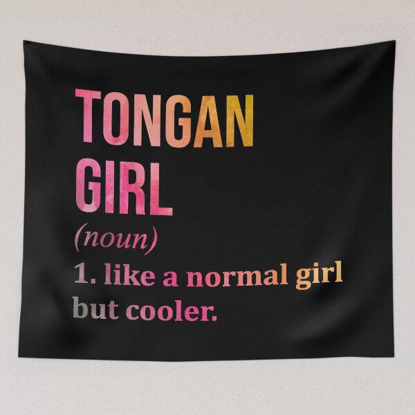Item preview, Tongan Girl Definition Tonga in Watercolor designed and sold by XCIV.