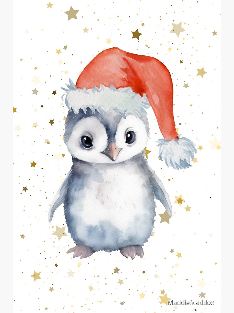 Christmas penguin with an elf's hat | Sticker