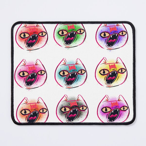 Item preview, Multicoloured screaming splat cats designed and sold by Colonels Basement.