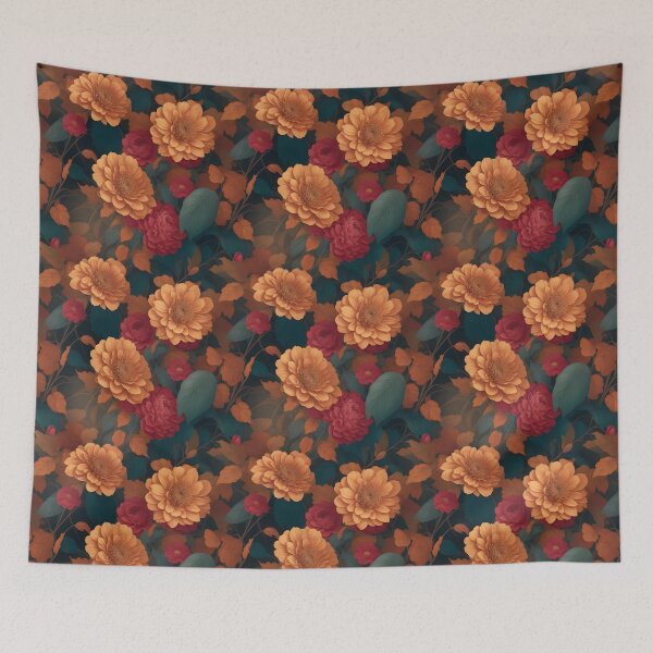 Item preview, Vintage Fall Flowers designed and sold by celartinspire.