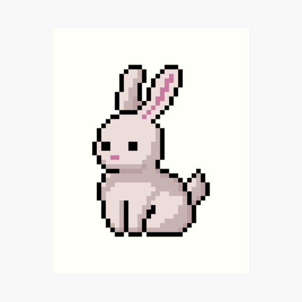 Pixel Bunny Rabbit Kawaii Pixel 8-Bit Cute Bunny