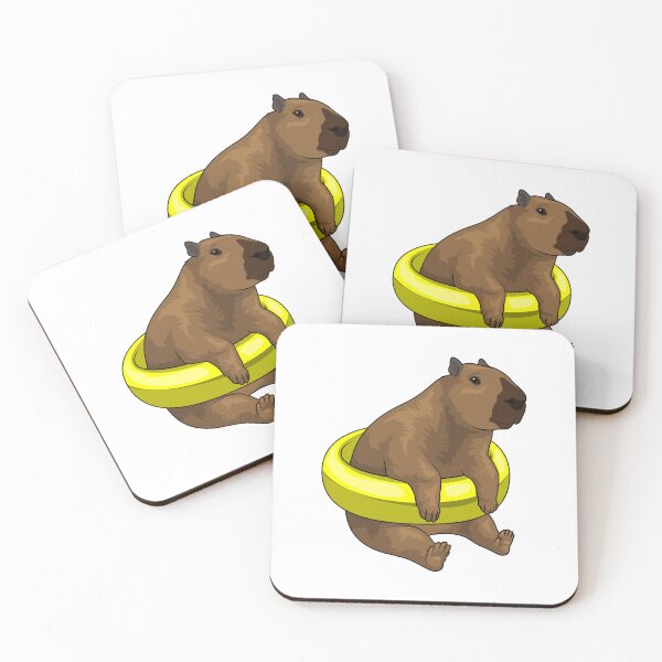Item preview, Capybara Swimming Lifebuoy designed and sold by Snabdesign84.
