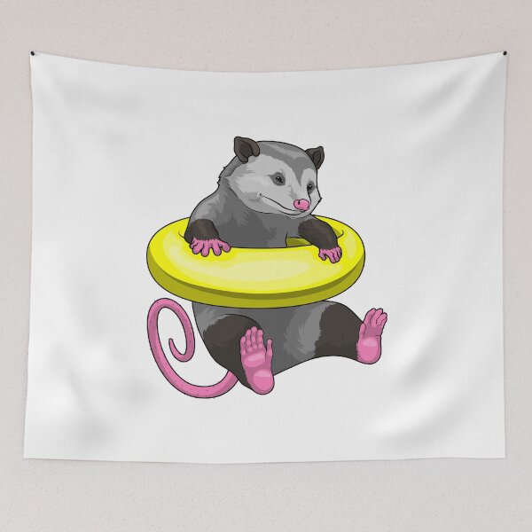 Item preview, Opossum Swimming Lifebuoy designed and sold by Snabdesign84.