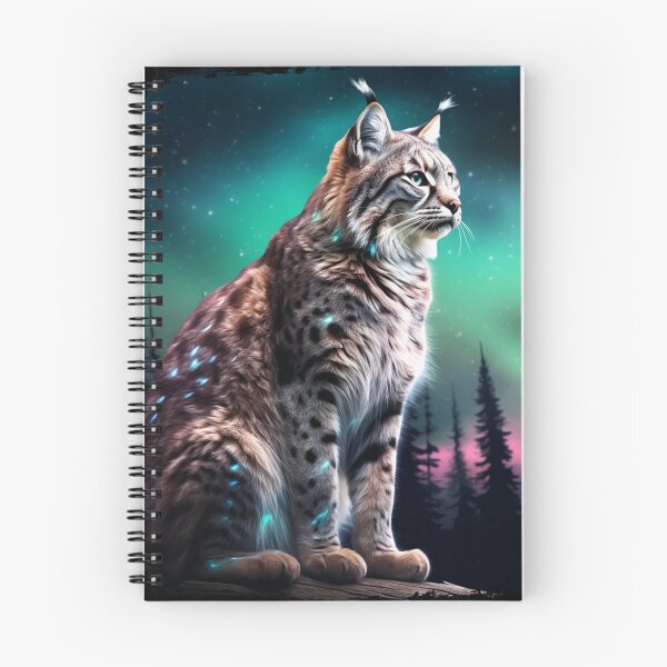 Item preview, Bobcat Northern Light Aurora Borealis Scenery Mountains Rivers Trees designed and sold by NLTees.