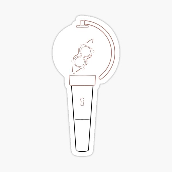 Lightstick Line-Art Sticker for Sale by JesskeCreations