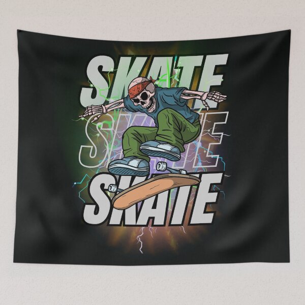 Artikelvorschau, Skate or Die leuchtendes Skelett-Design entworfen und verkauft von Mysticfirelight76 .