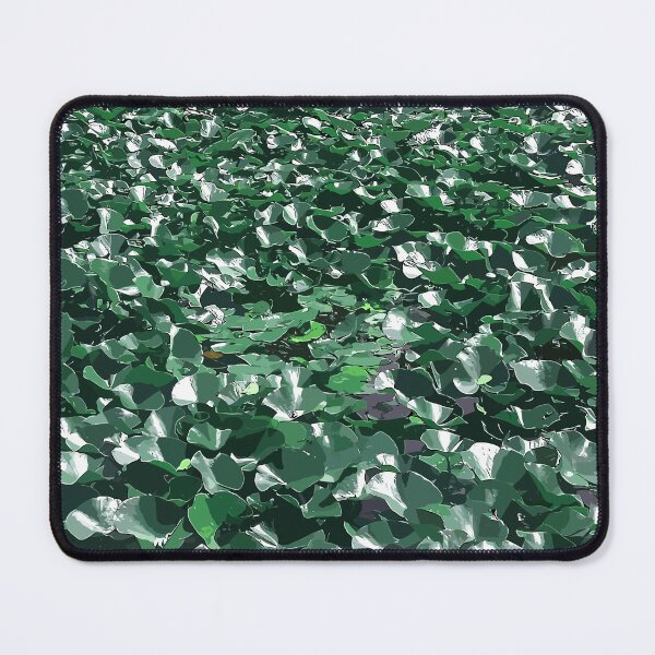 Item preview, Emerald green water lilies leaves pattern  designed and sold by mariya-ivanova.