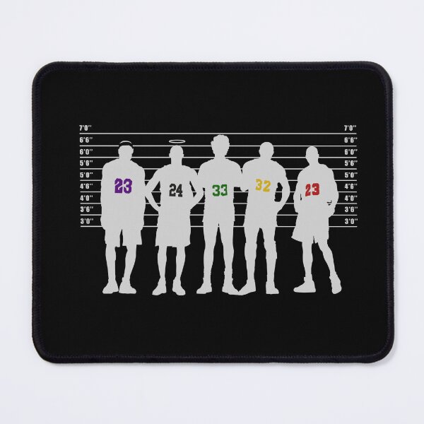 Item preview, Ultimate NBA Legends Lineup - Lebron,Kobe,Bird,Magic,MJ white silhouettes designed and sold by COURT-VISION.