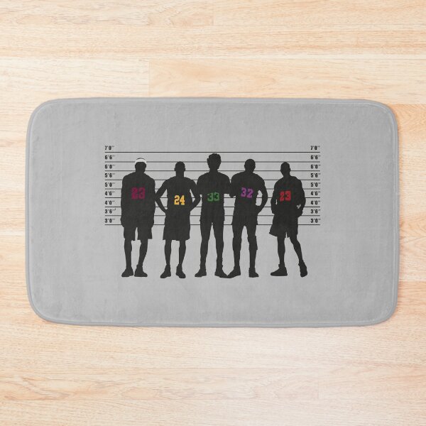 Item preview, Greatest NBA legends police lineup - Lebron James ,Kobe Bryant, Larry Bird, Magic Johnson, and Michael Jordan designed and sold by COURT-VISION.