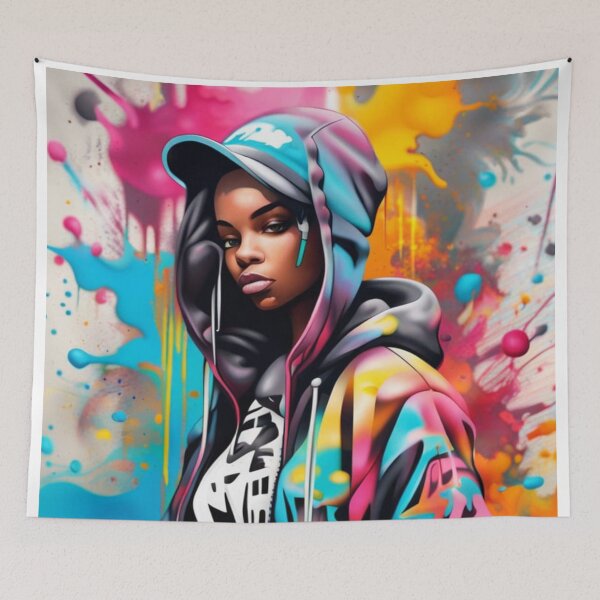 Artikelvorschau, Hip-Hop-Mode-Graffiti-Kunst entworfen und verkauft von AiArtCreations1.