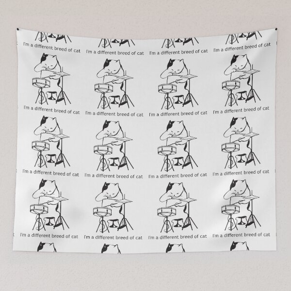Item preview, A different breed of cat (drum cat) designed and sold by MUZA9.
