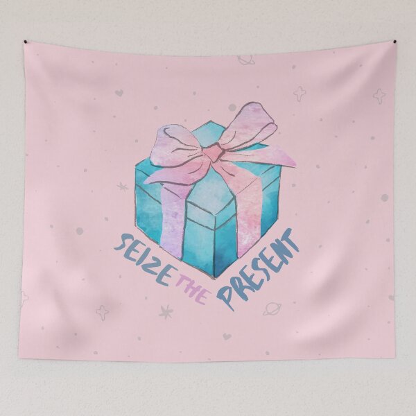 Item preview, Seize the Present - pink version designed and sold by LiberaCaballo.