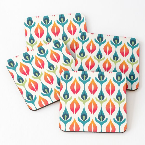 Item preview, Modern floral design inspired by pop art and rococo motifs designed and sold by Pflugart.