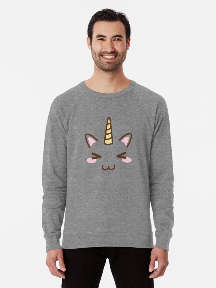 Sweatshirt Leger Kawaii Unicorn Face Tshirt Pour Femme Cadeau De Licorne Fete D Anniversaire Licorne Amant De Licorne Licorne Pastel Equipement Kawaii Collectionneur De Licorne Visage Mignon Par Theglaze Redbubble