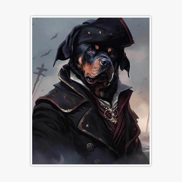 Rottweiler Dog Pirate | Sticker