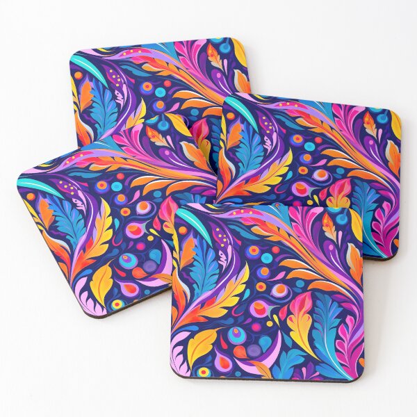 Item preview, Modern floral design inspired by pop art and rococo motifs designed and sold by Pflugart.