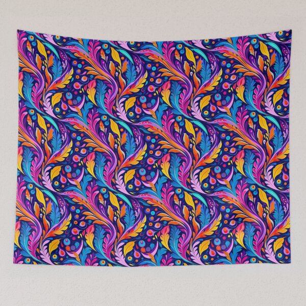 Item preview, Modern floral design inspired by pop art and rococo motifs designed and sold by Pflugart.