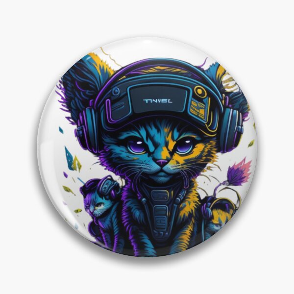 Item preview, Clipart of a cute cat wearing headphones.  designed and sold by Vegasstickers.