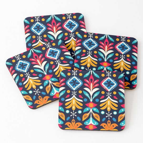 Item preview, Modern floral design inspired by pop art and rococo motifs designed and sold by Pflugart.