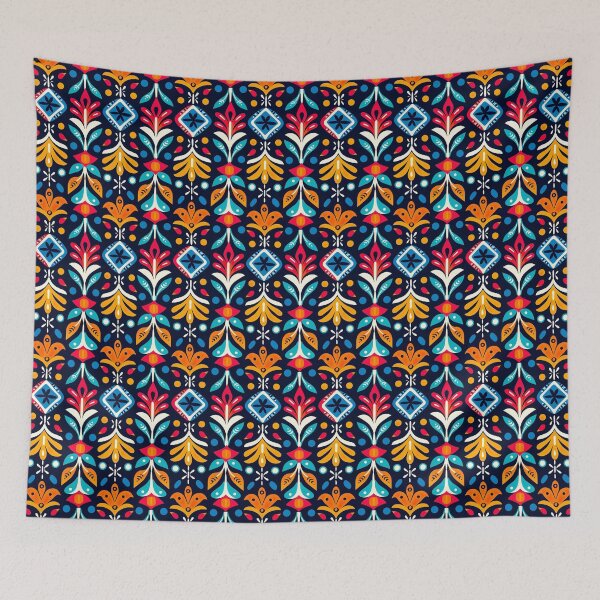 Item preview, Modern floral design inspired by pop art and rococo motifs designed and sold by Pflugart.