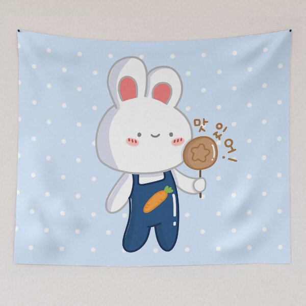 Item preview, Cute Bunny with Dalgona Candy - Korean Honeycomb Snack designed and sold by Kimchi-style-.