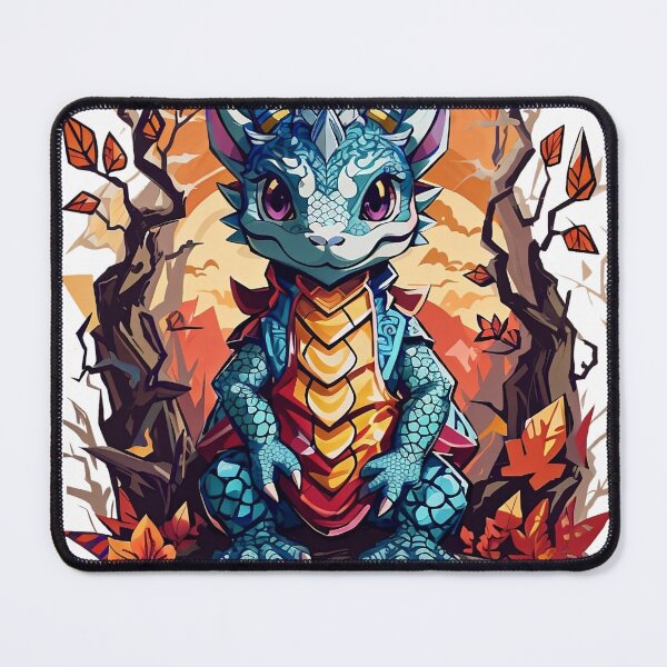 Item preview, blue dragon, children, drawing, small, adorable, forest designed and sold by Chemikal1993.