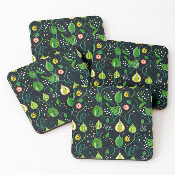 Item preview, Modern floral design inspired by pop art and rococo motifs designed and sold by Pflugart.