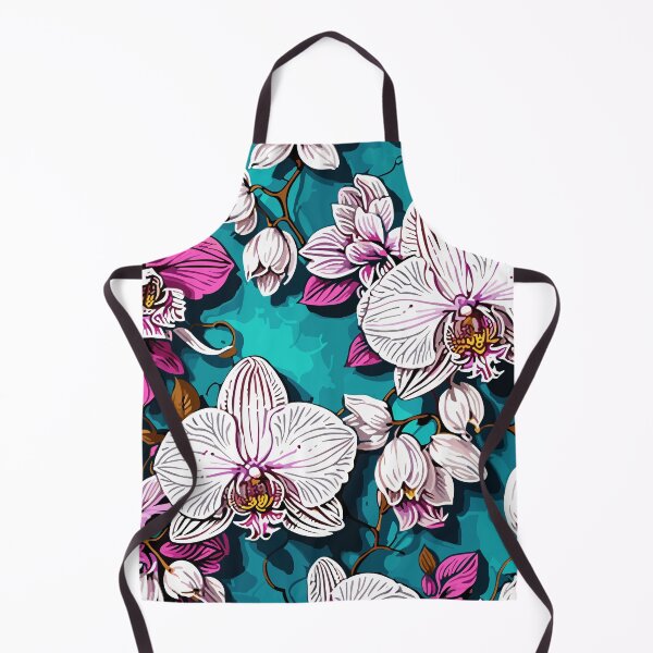 Item preview, Orchid Flower Floral Pattern on Teal designed and sold by GraphicsClub.