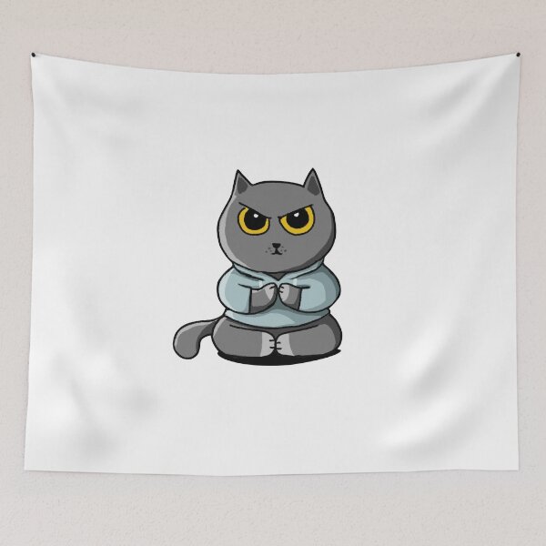 Item preview, Cat is meditating designed and sold by fong-art.