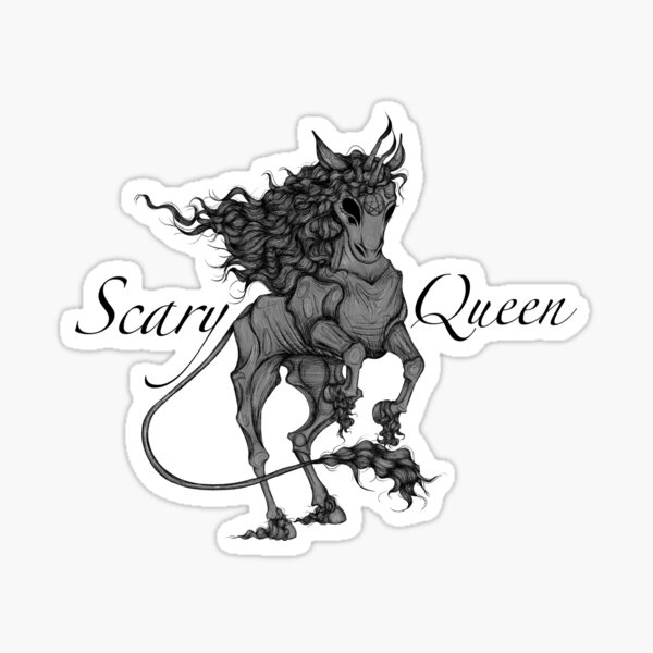 Artikel-Vorschau von Creepy Unicorn/ Scary Queen, designt und verkauft von Shaktia.