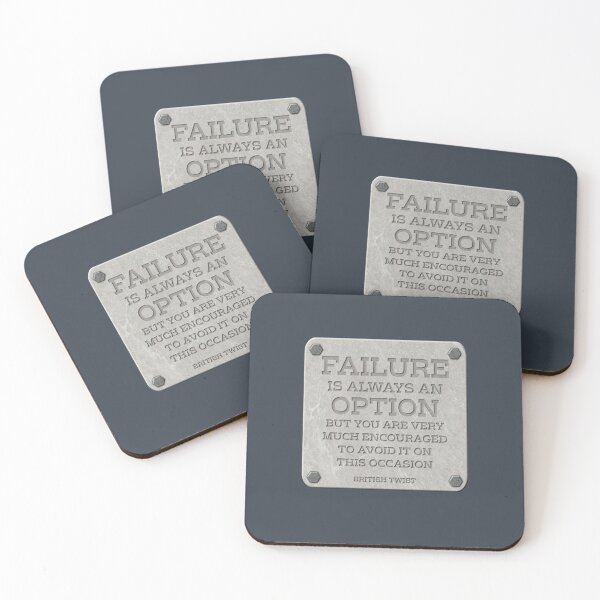 Item preview, Failure Is Always An Option - British Twist (Stone) designed and sold by Fanarchist.