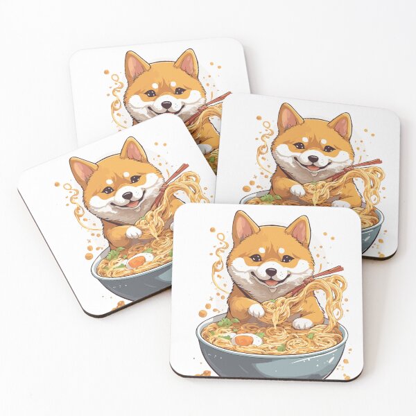 Item preview, Shiba dog Eating Ramen Cute Kawaii Noodles Classic T Shirt designed and sold by Sobari.