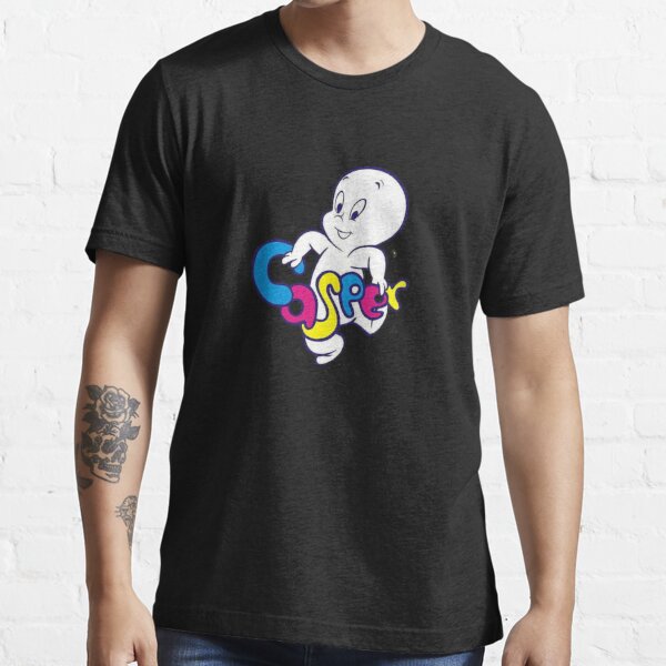 New Casper the Friendly Ghost Mens Medium Funny Cartoon 50s 60s Ash Grey Tee